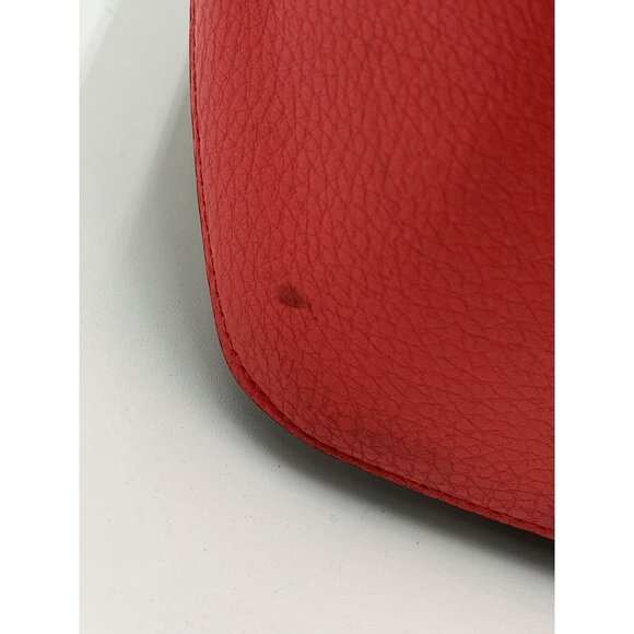 Anne Klein Pre- Owned Shoulder Bag Tan Trim - Pink Strap Gold AK Logo - Picture 9 of 13